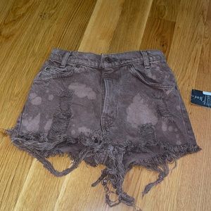 NWT urban brown jean shorts